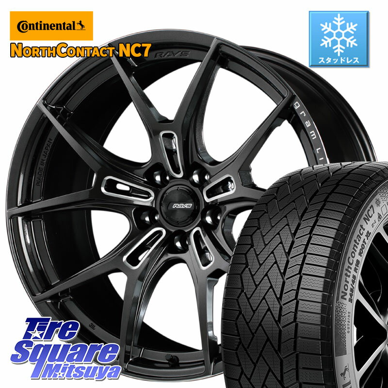 コンチネンタル NorthContact NC7 スタッドレス ミツヤ 正規品 225/45R18 RAYS 【欠品次回2~3月】 レイズ GramLights グラムライツ 57FXZ ホイール 18インチ 18 X 7.5J +40 5穴 114.3 プリウスアルファ リーフ RP6〜8ステップワゴン