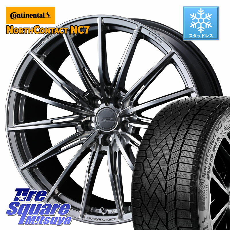 コンチネンタル NorthContact NC7 スタッドレス ミツヤ 正規品 225/45R18 WEDS F ZERO FZ4 FZ-4 鍛造 FORGED 18インチ 18 X 7.5J +38 5穴 114.3 リーフ