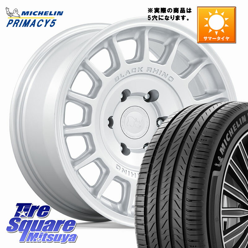 BLACK RHINO VOLL ボル シルバー ホイール 17インチ◇参考画像 17 X 8.0J +38 5穴 114.3 ミシュラン PRIMACY5 プライマシー5 95W XL 正規 215/50R17