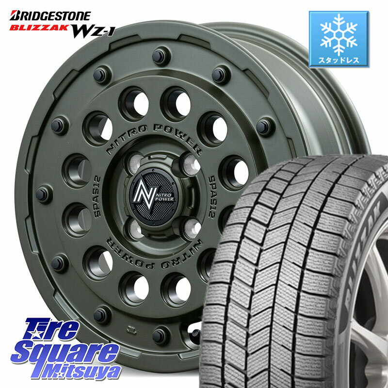 ブリヂストン BLIZZAK WZ-1 WZ1 2025年製 在庫● ブリザック スタッドレス ミツヤ 155/65R14 MANARAY 【欠品次回1月下旬予定】MID ナイトロパワー H12 SHOTGUN TACTICAL EDITION ホイール 14インチ 14 X 4.5J +45 4穴 100 N-BOX デリカミニ2WD タント スペーシア サクラ