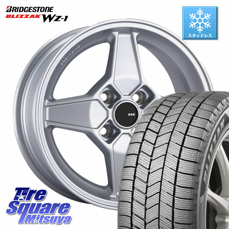 ブリヂストン BLIZZAK WZ-1 WZ1 2025年製 ブリザック スタッドレス ミツヤ【欠品次回12月中旬】 175/65R14 阿部商会 AUTOSTRADA UNO ホイール 14インチ 14 X 6.0J(FIAT 500) +33 4穴 98 フィアット FIAT 500 500C 500S