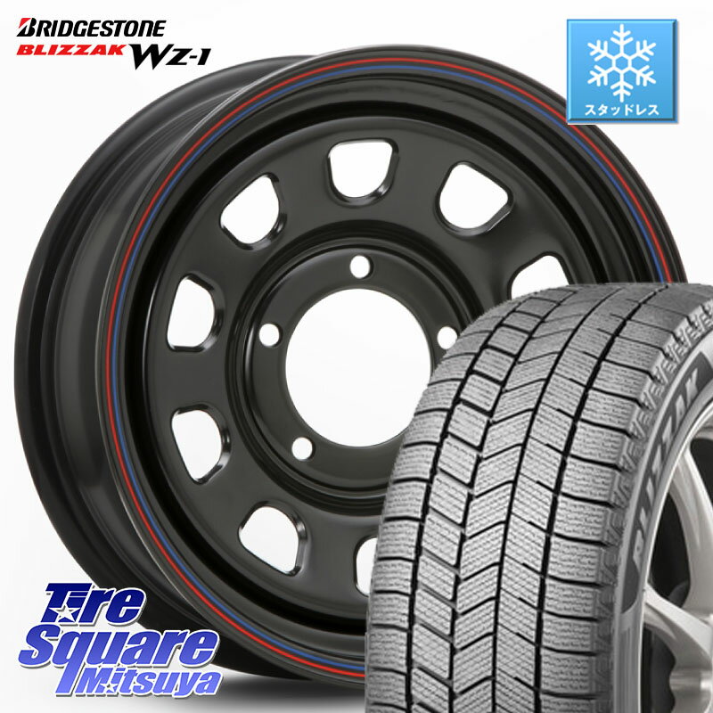 ブリヂストン BLIZZAK WZ-1 WZ1 2025年製 ブリザック スタッドレス ミツヤ 215/70R16 MLJ デイトナ SS DAYTONA ホイール 16インチ 16 X 6.0J +0 5穴 139.7 ジムニー専用(要オーバーフェンダー等) ジムニ−シエラ・ノマド(カスタム)