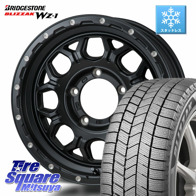 ブリヂストン BLIZZAK WZ-1 WZ1 2025年製 ブリザック スタッドレス ミツヤ【欠品次回12月中旬】 215/65R16 MONZA HI-BLOCK JERRARD ホイール 4本 16インチ 16 X 5.5J +22 5穴 139.7 ジムニー専用(要オーバーフェンダー等)