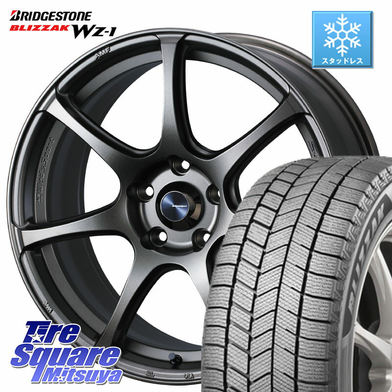 ブリヂストン BLIZZAK WZ-1 WZ1 2025年製 ブリザック スタッドレス ミツヤ 215/45R18 WEDS 74005 ウェッズ スポーツ SA75R SA-75R 18インチ 18 X 7.5J +45 5穴 114.3 90系ノア ヴォクシー プリウスアルファ P15キックス リーフ MAZDA3