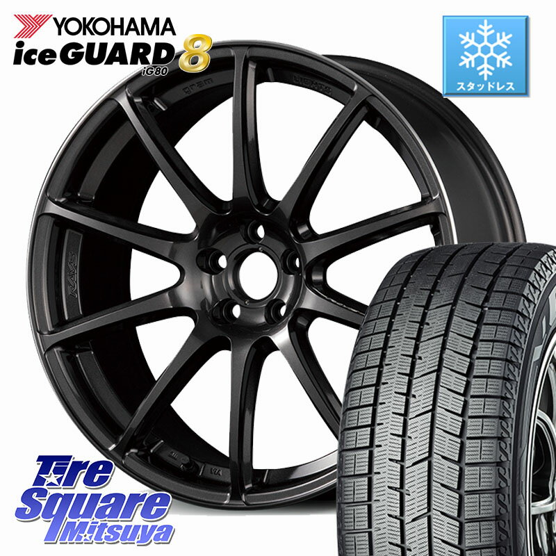 YOKOHAMA S0764 iceGUARD8 IG80 2025年製 アイスガード8 スタッドレス ミツヤ 245/40R18 RAYS 57Transcend gramLIGHTS ホイール 18インチ 18 X 8.0J +45 5穴 114.3 WRX S4(VBH)