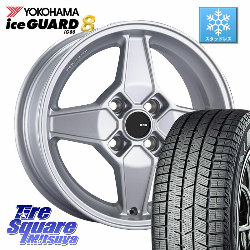 YOKOHAMA S0747 iceGUARD8 IG80 2025年製 アイスガード8 スタッドレス ミツヤ 175/65R14 阿部商会 AUTOSTRADA UNO ホイール 14インチ 14 X 6.0J(FIAT 500) +33 4穴 98 フィアット FIAT 500 500C 500S