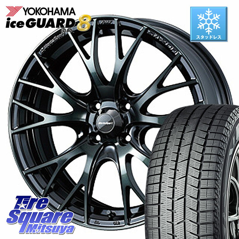 YOKOHAMA S0743 iceGUARD8 IG80 2025年製 アイスガード8 スタッドレス ミツヤ 195/50R16 WEDS 72720 SA-20R SA20R ウェッズ スポーツ ホイール 16インチ 16 X 6.5J +38 4穴 100 ロードスター