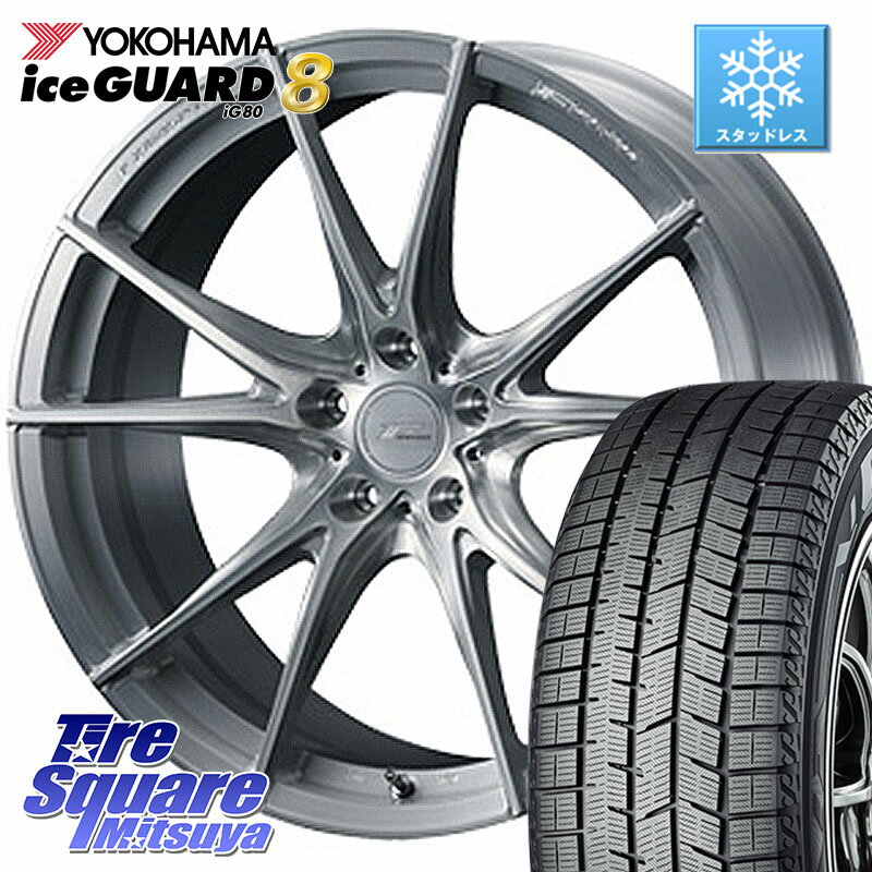 YOKOHAMA S0719 iceGUARD8 IG80 2025年製 アイスガード8 スタッドレス ミツヤ 225/45R18 WEDS F ZERO FZ-2 FZ2 鍛造 FORGED ホイール18インチ 18 X 7.5J +38 5穴 114.3 リーフ