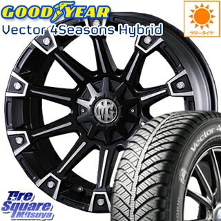 デリカ D5 グッドイヤー ベクター Vector 4Seasons Hybrid オールシーズンタイヤ 215/60R16 CRIMSON クリムソン MONSTER モンスター ホイールセット 16インチ 16 X 7.0J +35 5穴 114.3