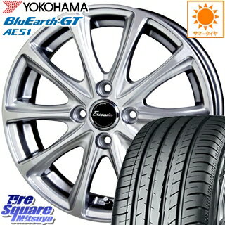 YOKOHAMA ヨコハマ BluEarth-GT AE51 ブルーアース サマータイヤ 185/55R15 HotStuff エクシーダー E04 4本 ホイールセット 15インチ 15 X 5.5 +43 4穴 100