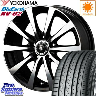 YOKOHAMA ヨコハマ ブルーアース RV-02 ミニバン サマータイヤ 195/65R15 MANARAY EUROSPEED BL10 ホイールセット 4本 15インチ 15 X 6 +50 5穴 114.3