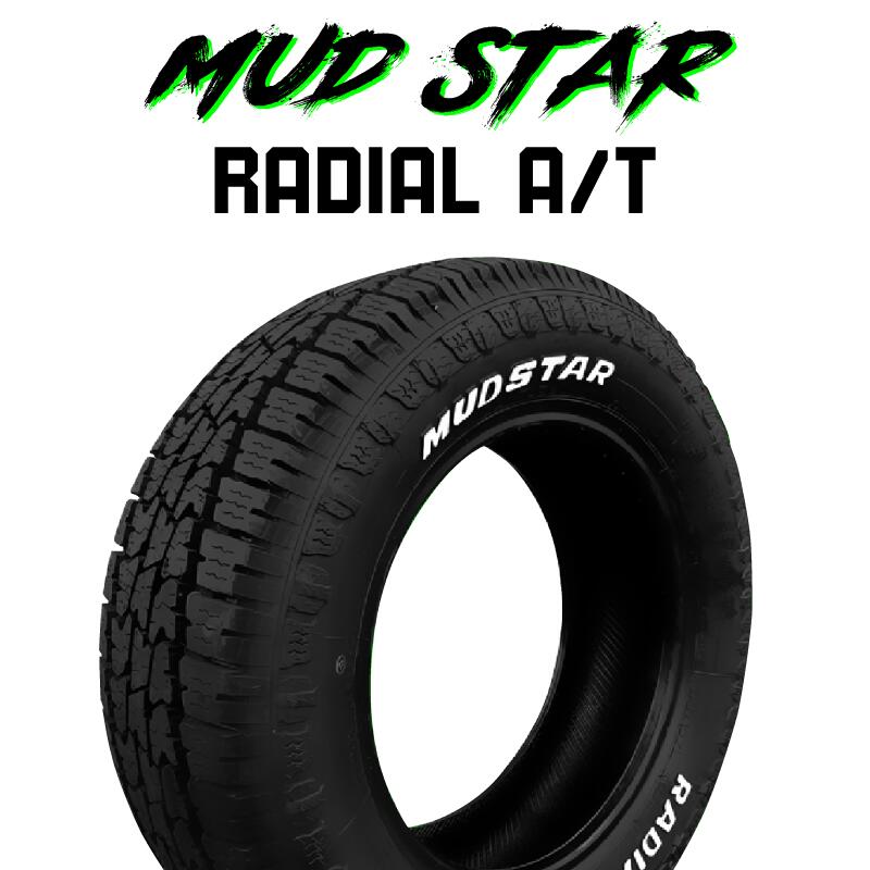 【取付対象】【2本以上からの販売】MUDSTAR マッドスターRADIAL AT A/T ホワイトレター 175/65R15 1本価格 タイヤのみ サマータイヤ 15インチ