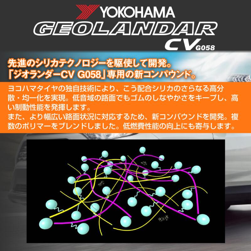 【取付対象】【2本以上からの販売】YOKOHAMA R5684 ヨコハマ GEOLANDAR CV G058 235/50R19 1本価格 タイヤのみ サマータイヤ 19インチ