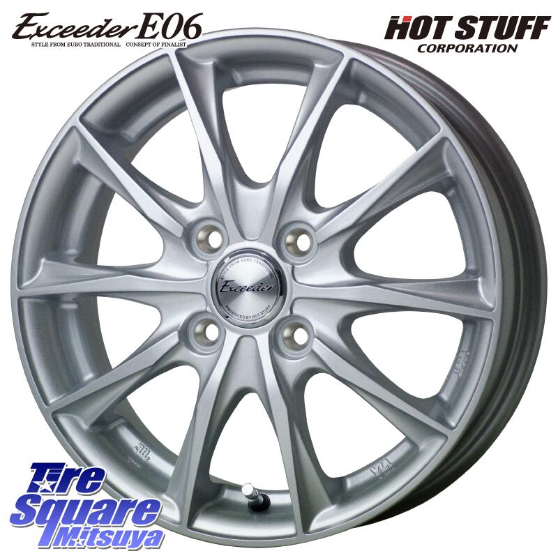 HotStuff エクシーダー E06 ホイール 16インチ 16 X 6.0J +45 4穴 100 KUMHO ECSTA HS52 エクスタ サマータイヤ 195/45R16 ノート ルーミー