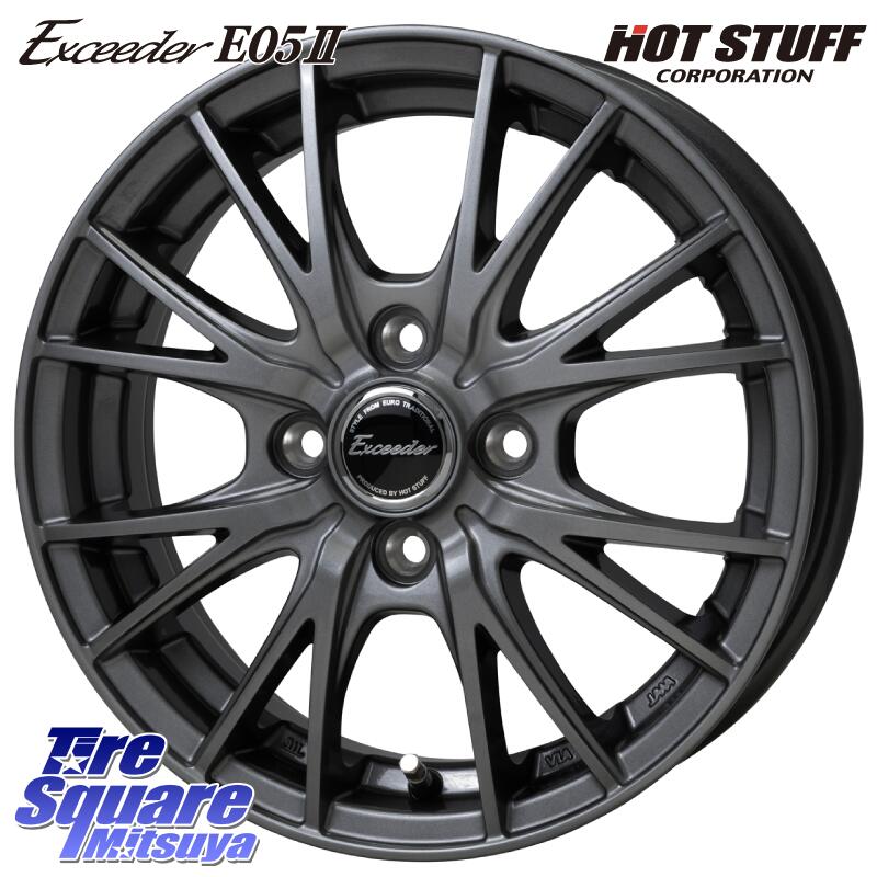 HotStuff Exceeder E05-2 ホイール 15インチ 15 X 5.5J +45 4穴 100 KUMHO ECSTA HS52 エクスタ サマータイヤ 185/55R15 フィット ノート