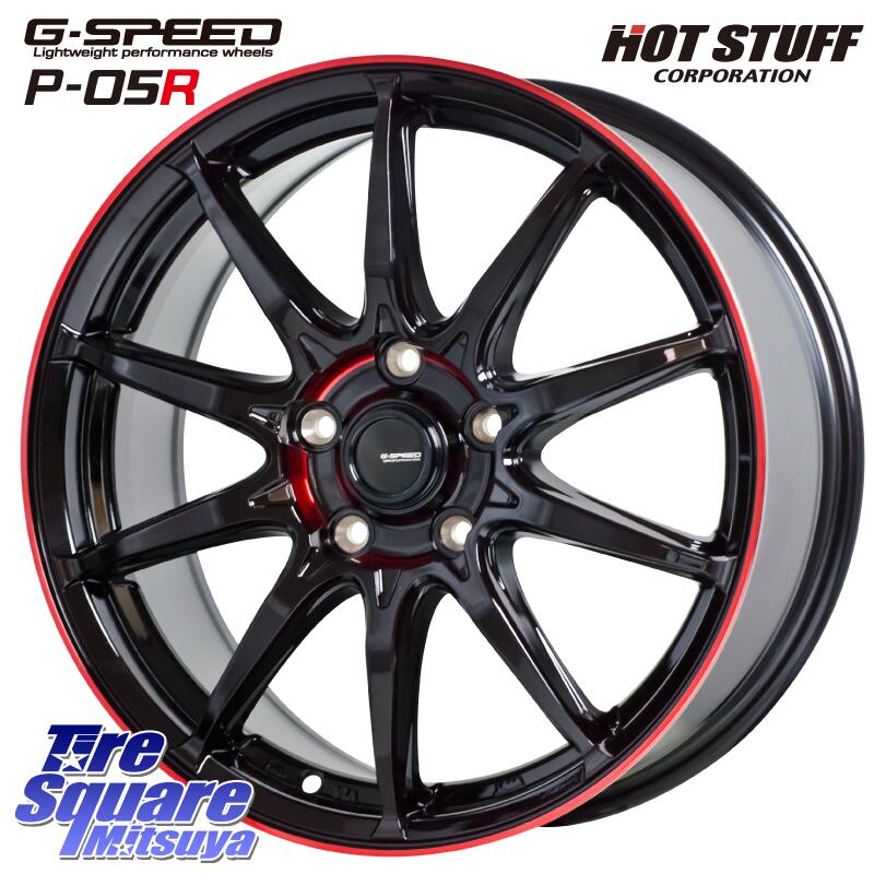 HotStuff 軽量設計 G.SPEED P-05R P05R RED ホイール 18インチ 18 X 7.0J +48 5穴 100 ホイールのみ 4本価格 プリウス ライズ ハイブリッド車 86 インプレッサ