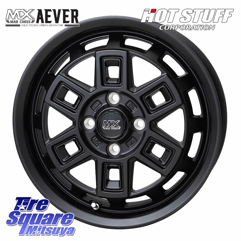 HotStuff MAD CROSS AEVER ホイール 14インチ 14 X 5.0J +35 4穴 100 MONSTA TIRE RT HYBRID RT R/T ハイブリット ホワイトレター 165/65R14 ルーミー