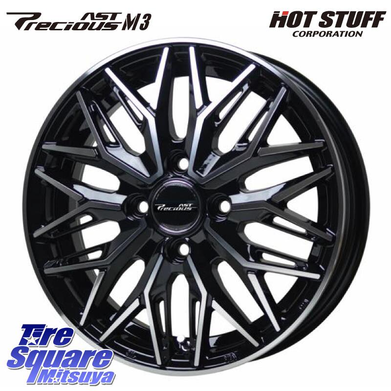 HotStuff プレシャス アスト M3 ホイール 15インチ 15 X 5.5J +43 4穴 100 KUMHO ECSTA HS52 エクスタ サマータイヤ 195/55R15