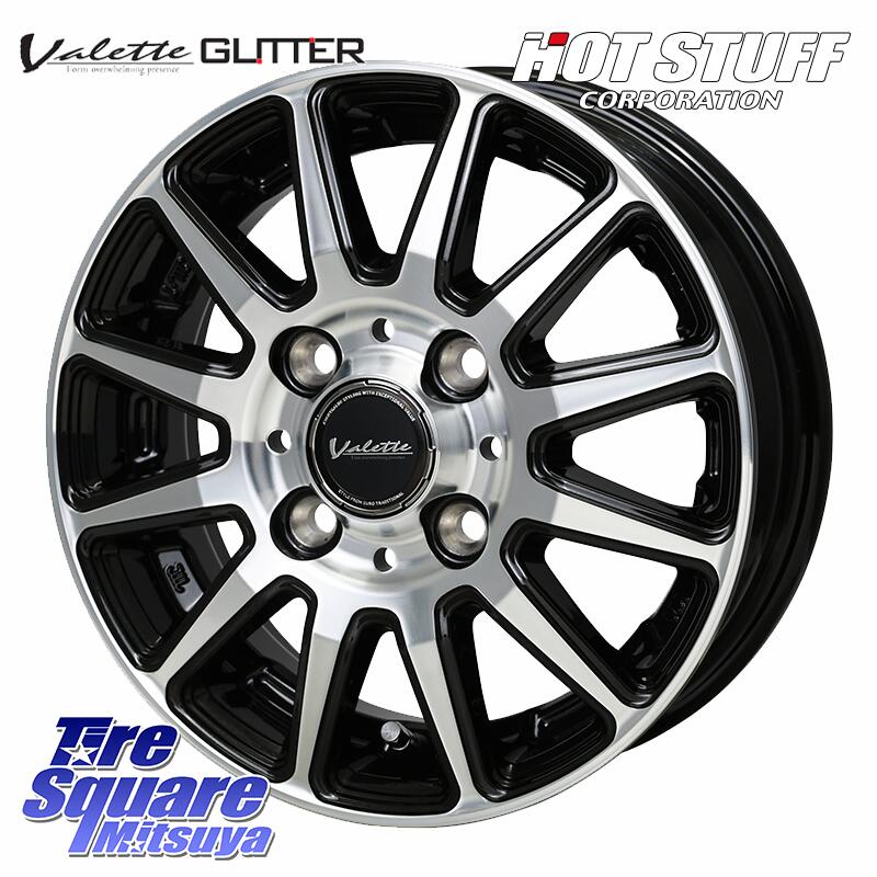 HotStuff Valette GLITTER グリッター ホイール 12インチ 12 X 4.0J +43 4穴 100 MUDSTAR マッドスターRADIAL MT M/T ホワイトレター 軽トラ 145/80R12 80*78