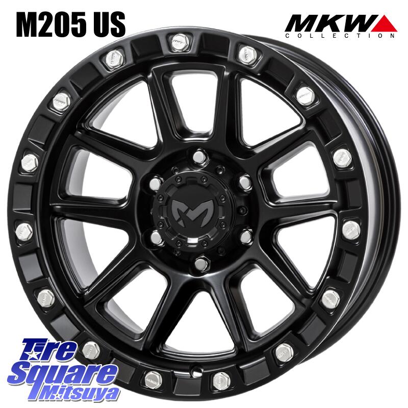 MKW M205 ブラックキャット ホイール 17インチ(US MODEL) 17 X 8.5J +0 6穴 139.7 グッドイヤー WRANGLER DURATRAC RT サマータイヤ 265/70R17 ランクル プラド トライトン