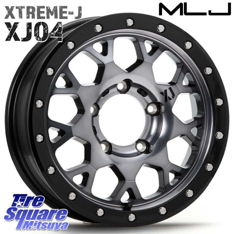 MLJ XJ04 XTREME-J エクストリームJ (インセット-5)ホイール 16インチ 16 X 5.5J +0 5穴 139.7 VITOUR FORMULA X RWL-WSW ホワイトレター 納期要確認商品 215/65R16 ジムニー