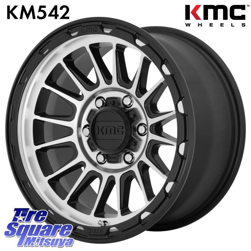 KMC KM542 Impact Machined ホイール 17インチ 17 X 9.0J +18 6穴 139.7 ホイールのみ 4本価格 ランクル プラド