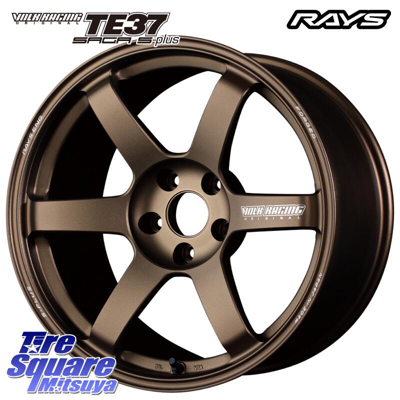 RAYS VOLK RACING TE37 SAGA S-plus TE37 S-プラス ホイール 18インチ 18 X 9.0J(VAB 4POT) 45 5穴 114.3 ホイールのみ 4本価格