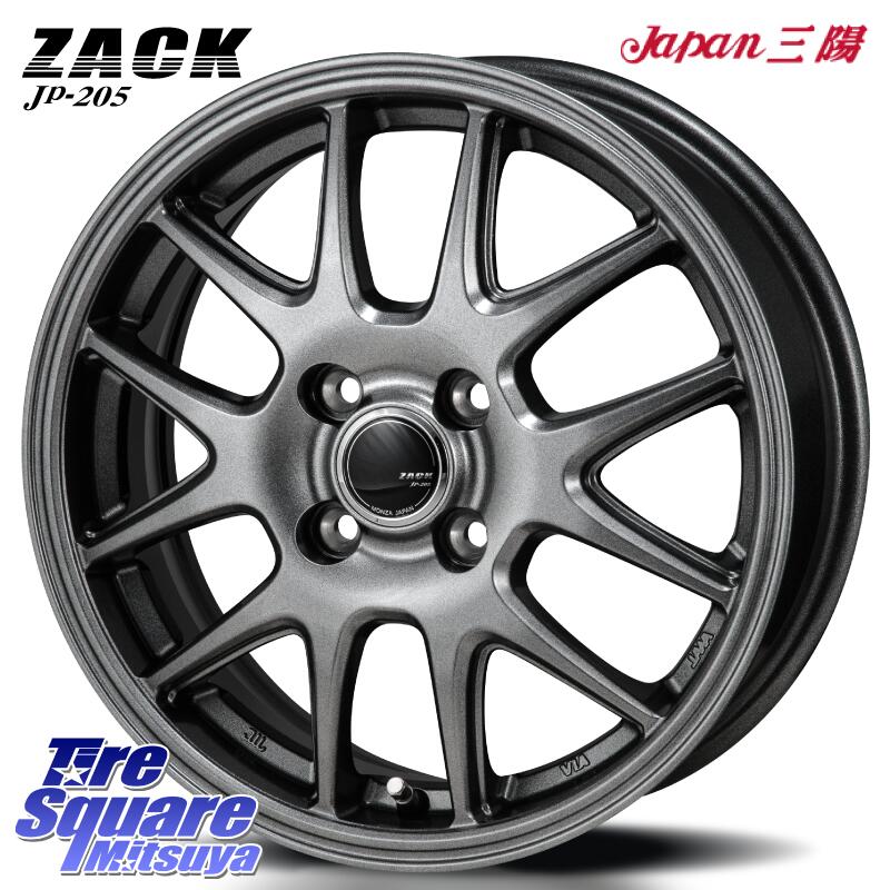 Japan三陽 ZACK JP-205 ホイール 12 X 4.0J +42 4穴 100 KENDA ケンダ KR33 KOMENDO サマータイヤ 145/80R12 80*78