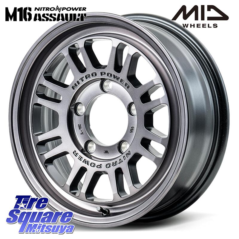 MANARAY NITRO POWER M16 ASSAULT ※インセット-5 ホイール 16インチ 16 X 6.0J +0 5穴 139.7 TOYOTIRES トーヨー トランパス MP7 ミニバン TRANPATH サマータイヤ 215/70R16 ジムニー シエラ