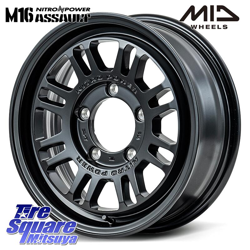 TOYO ウィンター トランパス TX 2023年製 スタッドレス 215/65R16 MANARAY NITRO POWER M16 ASSAULT ホイール 16インチ 16 X 5.5J +20 5穴 139.7 ジムニー