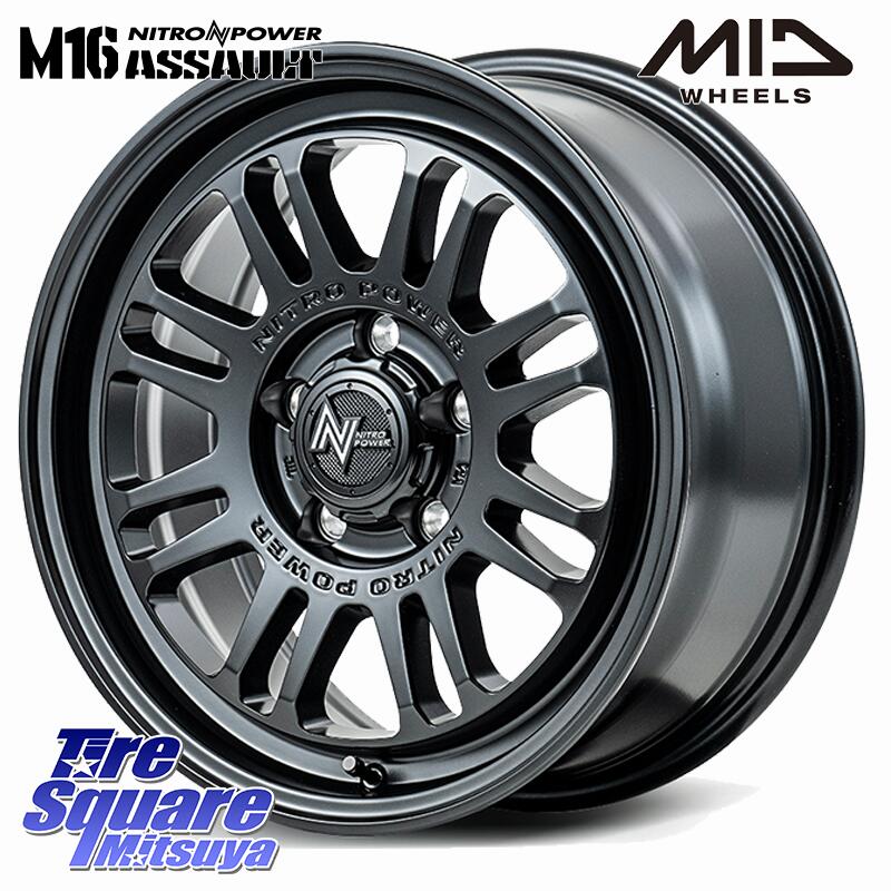 MANARAY NITRO POWER M16 ASSAULT ホイール 17インチ 17 X 7.0J +42 5穴 114.3 ブリヂストン LUFT RV2 ルフト サマータイヤ 225/55R17