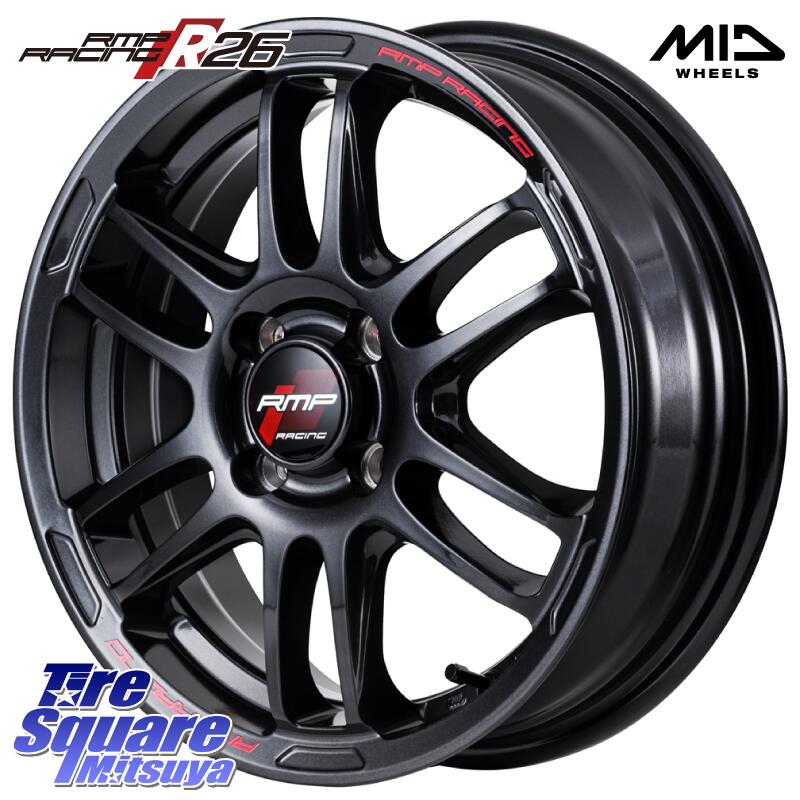 MANARAY MID RMP RACING R26 ホイール 16インチ 16 X 6.0J +43 4穴 100 KUMHO ECSTA PS31 エクスタ サマータイヤ 205/55R16 アクア オーラ