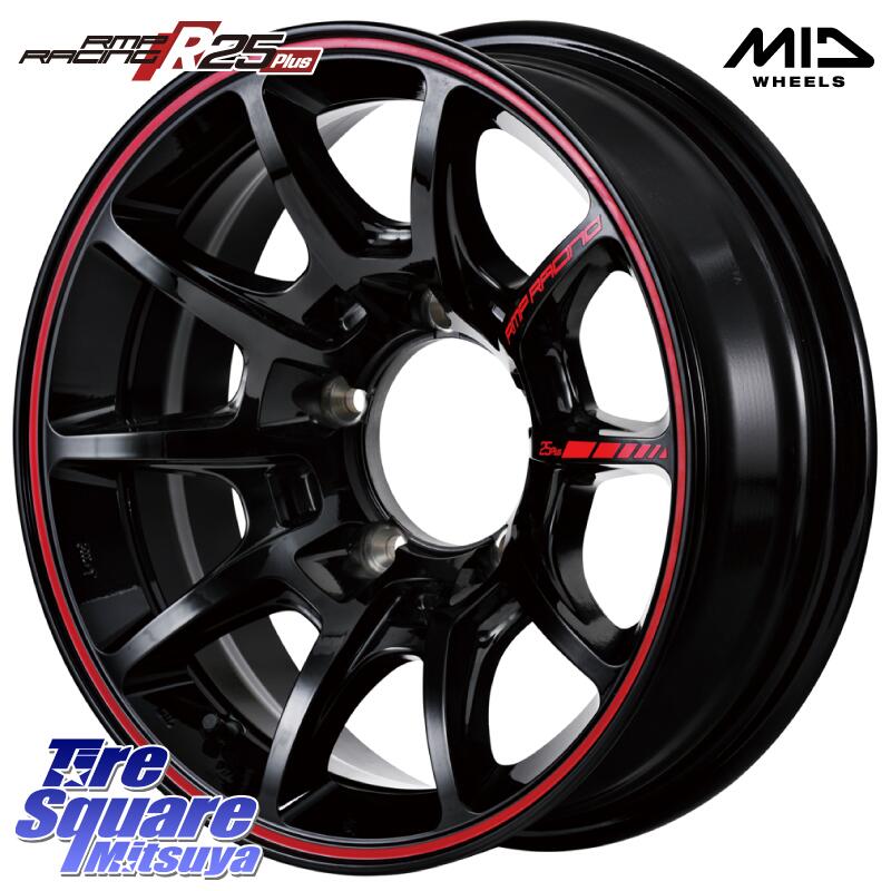 MANARAY MID RMP RACING R25Plus ※インセット-25 ホイール 16インチ 16 X 5.5J +0 5穴 139.7 VITOUR FORMULA X RWL-WSW ホワイトレター 納期要確認商品 215/65R16 ジムニー