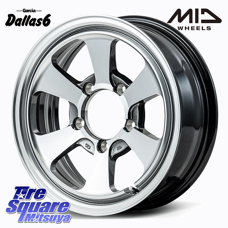 MANARAY MID Garcia Dallas6 ※インセット-5 ホイール 16インチ 16 X 6.0J +0 5穴 139.7 TOYOTIRES オープンカントリー MT トーヨー ホワイトレター M/T サマータイヤ 225/75R16 ジムニー シエラ