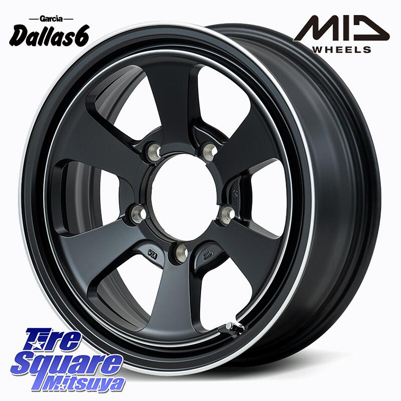 MANARAY MID Garcia Dallas6 ※インセット-5 ホイール 16インチ 16 X 6.0J +0 5穴 139.7 TOYOTIRES オープンカントリー MT トーヨー ホワイトレター M/T サマータイヤ 225/75R16 ジムニー シエラ