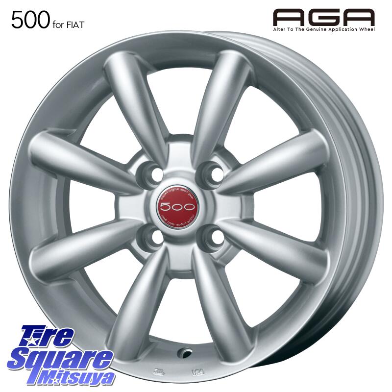 TARGA AGA500 For FIAT ホイール 14インチ 14 X 5.5J(FIAT PANDA 13909) +35 4穴 98 VITOUR FORMULA X WSW ホワイトリボン 納期要確認商品 175/65R14 フィアット パンダ