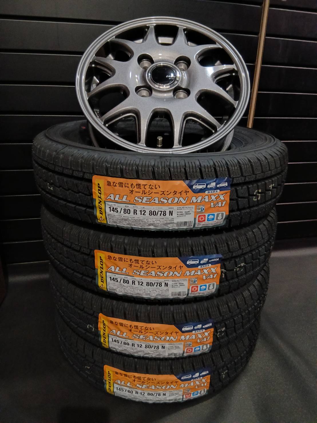 楽天市場】145r12 6pr ホイールセット ダンロップ アルミの通販