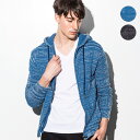 1PIU1UGUALE3 RELAX ウノピゥウノウグァーレトレ USO-756 ORTEGA KNIT PARKA オルテガ柄 ニットパーカ カラー選択 INDIGO インディゴ / BLACK ブラック サイズ選択 M L パーカー メンズ 男女兼用 送料無料