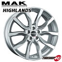 20インチ MAK HIGHLANDS マック ハイランズ 20x9.5J 5/120 53 HUB 72.6Φ シルバー レンジローバー LS ディスカバリー3/4 純正ボルト 純正センターキャップ対応 新品アルミホイール1本価格