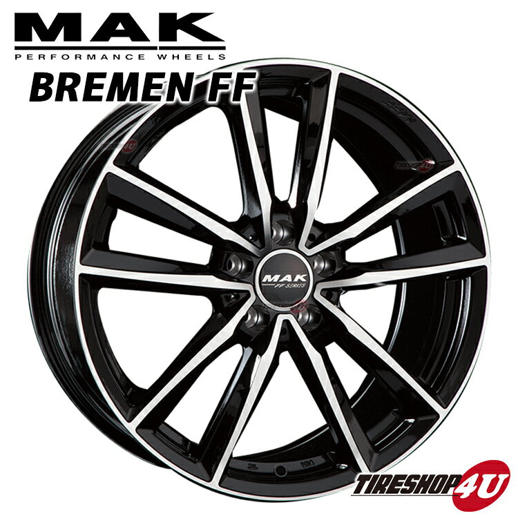 17インチMAK BREMEN FF マック ブレーメンエフエフ 17x7.5J 5/112 47.5 ブラックミラー メルセデスベンツ Aクラス W169 Cクラス W204/W205 GLK 軽量フローフォーミング 純正ボルト対応 新品アルミホイール1本価格