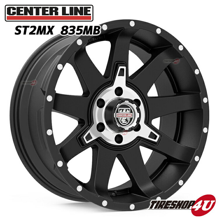 【最大1,300円OFFクーポン発行中！】ST2 20x9.0J センターラインMX:サテンブラック 5/114.3 5/127 5/135 5/139.7 5/150 6/135 6/139.7 8/170 8/165 8/180 Center Line Alloy Wheels STシリーズ （オフロードタイプ）（1本価格）