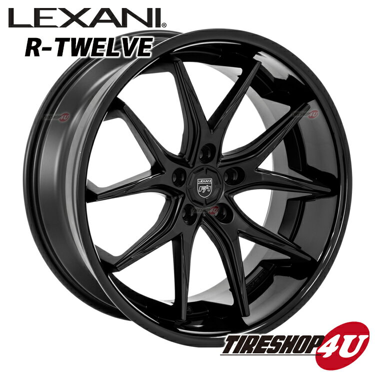 22インチLEXANI R-12(R-TWELVE) アルファード、ヴェルファイア 22×9.0J 5/114.3 ET35 GlossBlack CNC245/30R22 ※当社指定輸入タイヤ新品タイヤホイール4本セット価格