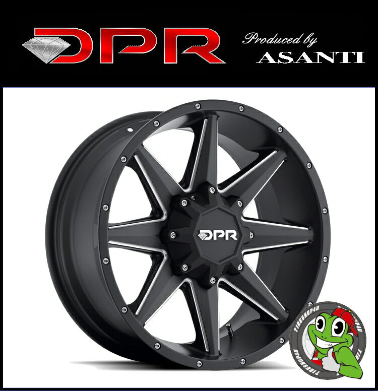 18インチDPR OFFROAD STEALTH 18×9.0J　5/127 +25Matte Diamond DPR オフロードホイール ステルス 新品アルミホイール1本価格 JEEPラングラー（JK）※要オーバーフェンダー