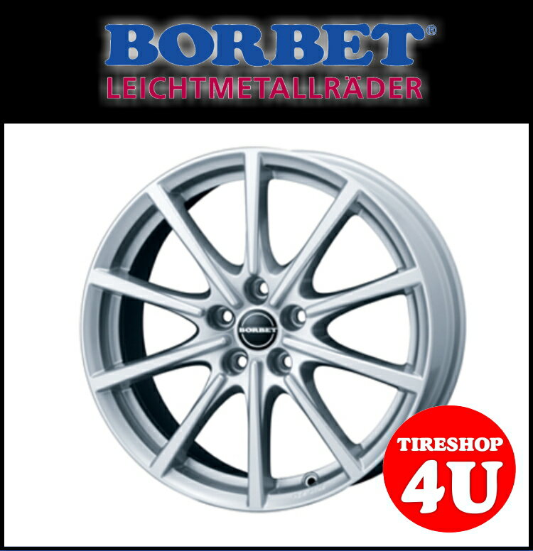 18インチBORBET typeBL5(ボルベット タイプBL5） 18×8.0J 5/112 35 ブリリアントシルバー AUDI VW メルセデスベンツ 取付ボルト ハブリング付属 新品アルミホイール1本価格 ☆1台分で送料無料☆