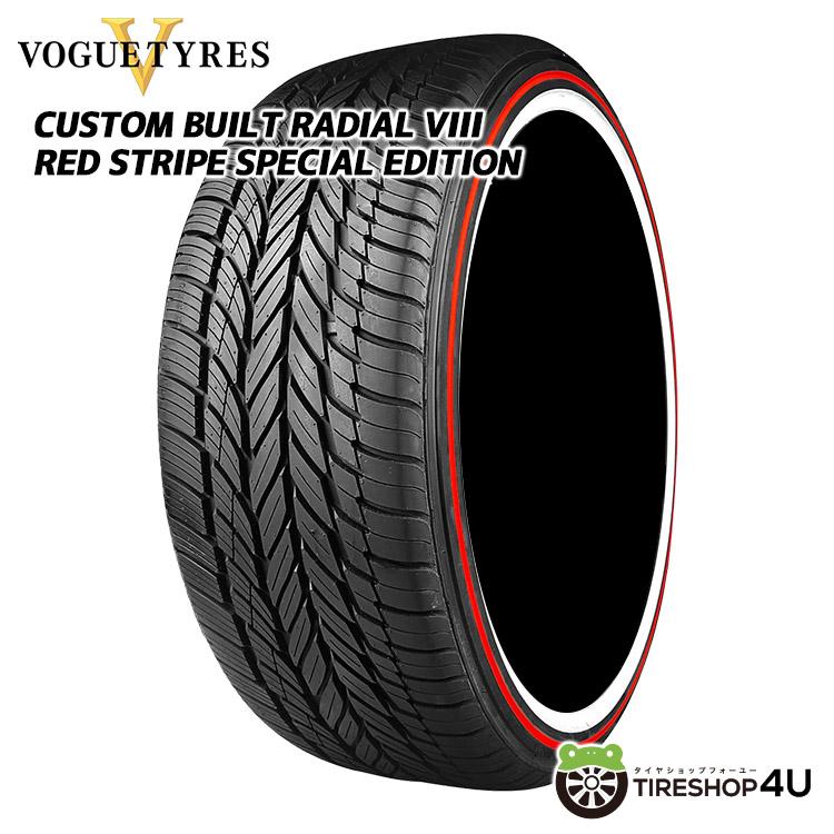 【取付対象】4本セット 2022年製 新品 VOGUE 215/70R15 103H XL Custom Built Radial VIII RED STRIPE SPECIAL EDITION レッドリボン&ホワイトリボン ラジアルタイヤ ヴォーグ 215/70-15 イエローリボンより 送料無料