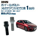 RIVAI 17HEXボルト 社外ホイール用 M14xP1.5 27mm ブラック メッキ 一台分 20本セットメルセデスベンツ Bクラス W247 2019年6月以降