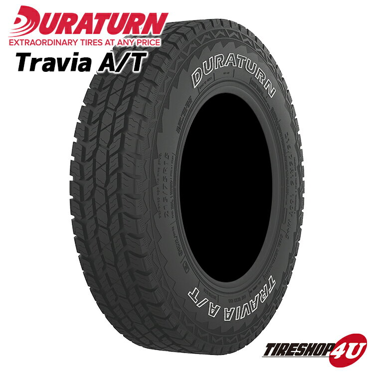 【取付対象】残り1本 2022年製 新品 タイヤ DURATURN TRAVIA A/T 225/75R16 115/112R 10PR デュラターン トラビア ブラックレター オールテレーン サマータイヤ ラジアルタイヤ 単品 新品1本価格 225/75-16 送料無料