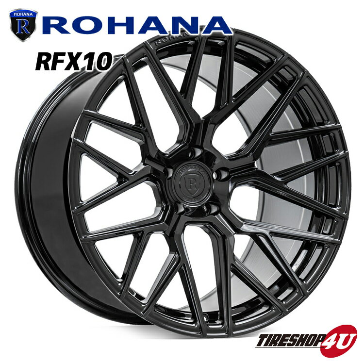 【取付対象】ROHANA RFX10 20×9.0J 5/112 +35 グロスブラックNITTO NT830 plus 245/35R20 95W XL サマータイヤホイールセット 4本セット 20インチ コンケーブ 【アルテオン】