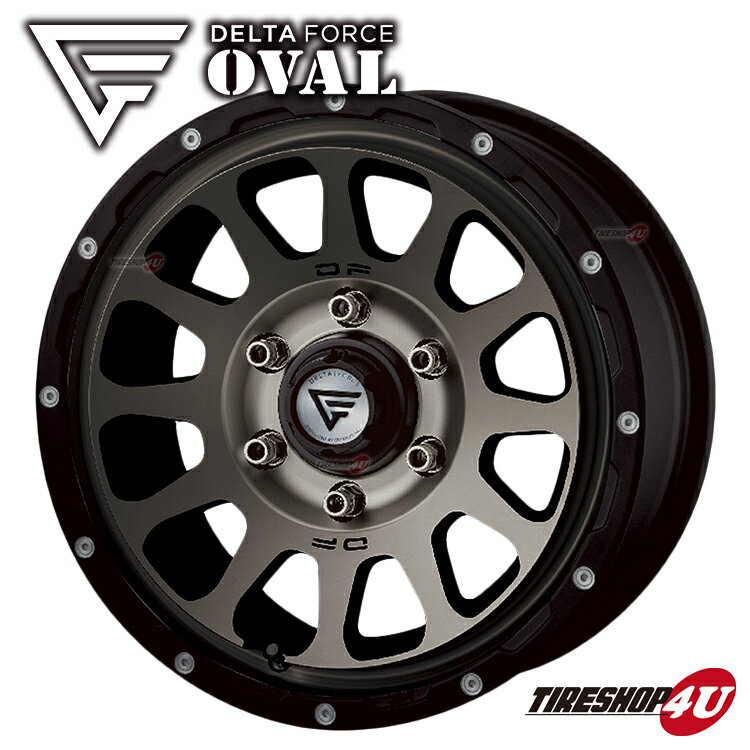 4本セット デルタフォース オーバル 17X8.0J 6/139.7 +20 CB 106φ マットスモークポリッシュ DELTA FORCE OVAL MAT SMOKE POLISH ホイール 単品4本価格 17 x 8.0J +20 / 6-139.7 / MSP 8J プラド 150/120系 ハイラックス FJクルーザー サーフ 17インチ