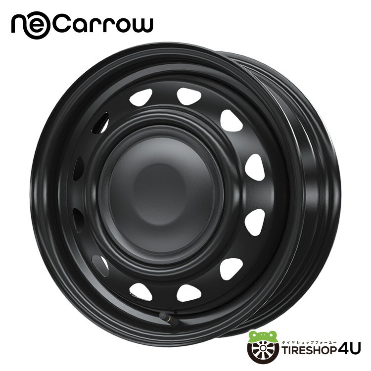 4本購入で送料無料 NeoCarrow ネオキャロ 14x4.5J 8/100 +45 セミマットブラック/セミマットブラックキャップ 軽自動車専用 新品ホイール1本価格